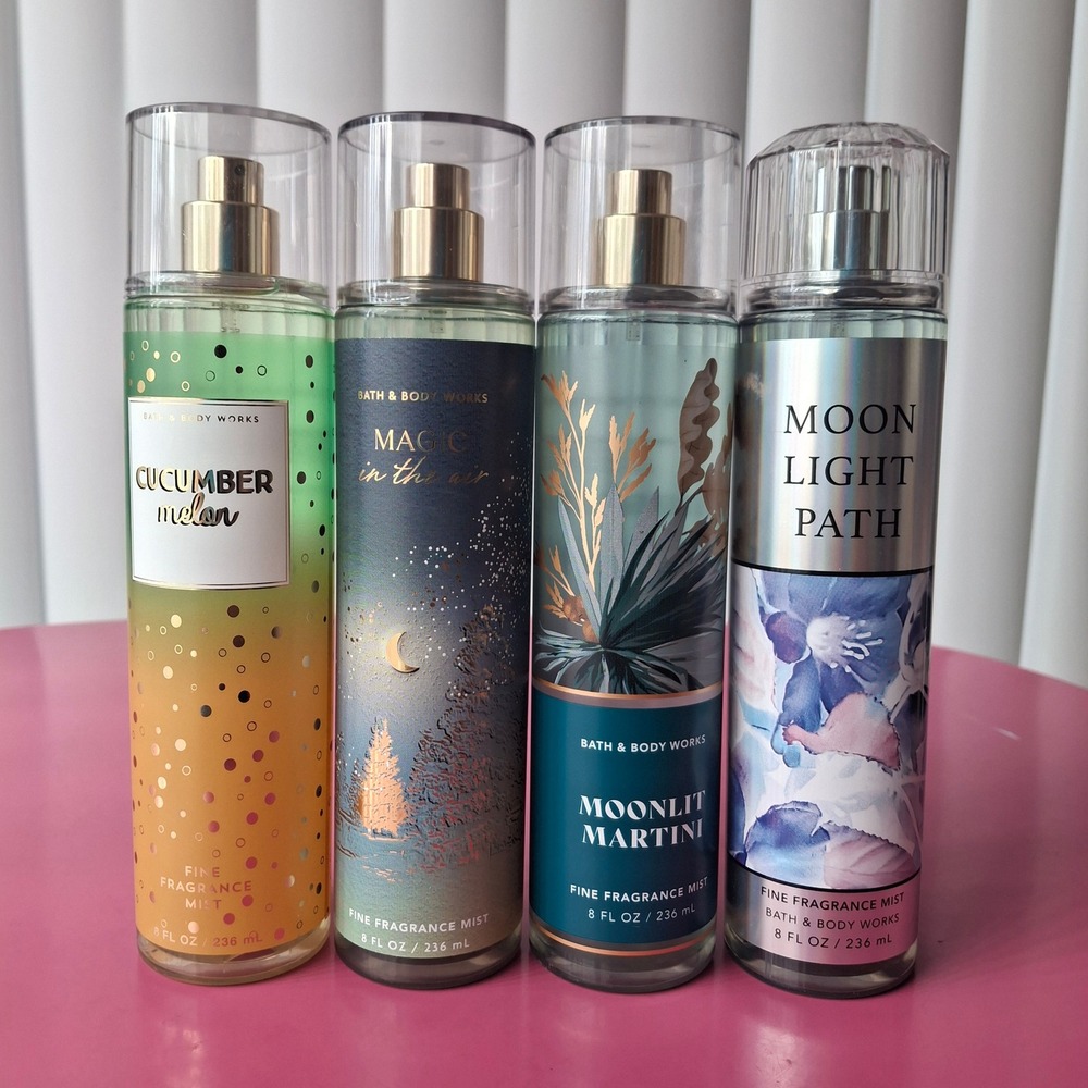 Bath & Body Works MOOLNIT MARTINI MAGIC IN THE AIR Mist 8 oz Set of 4 Scents